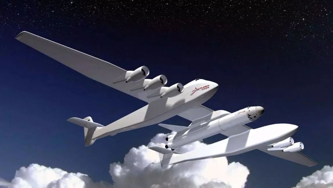 世界最大的飞机，能把火箭拽上天，就像两架飞机合体了一样！