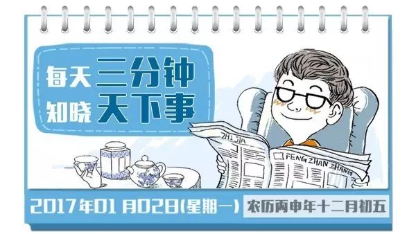 2017年1月2日(周一)三分鐘新聞早餐(語音版)