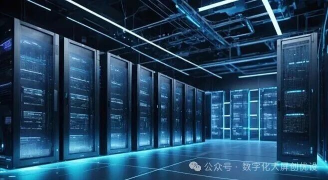 现代科学室内数据中心科技摄影图片