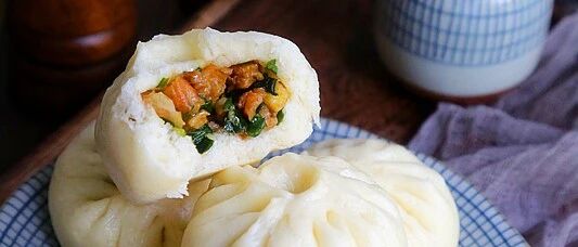 第一次吃这个馅儿的包子，香！成本只要几块钱~