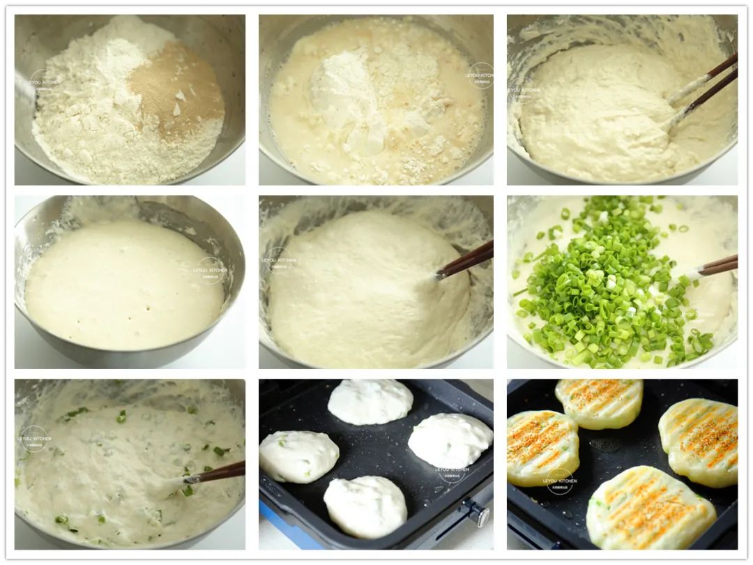 又香又软！不用和面，搅搅面糊就可以做的几种发面饼~