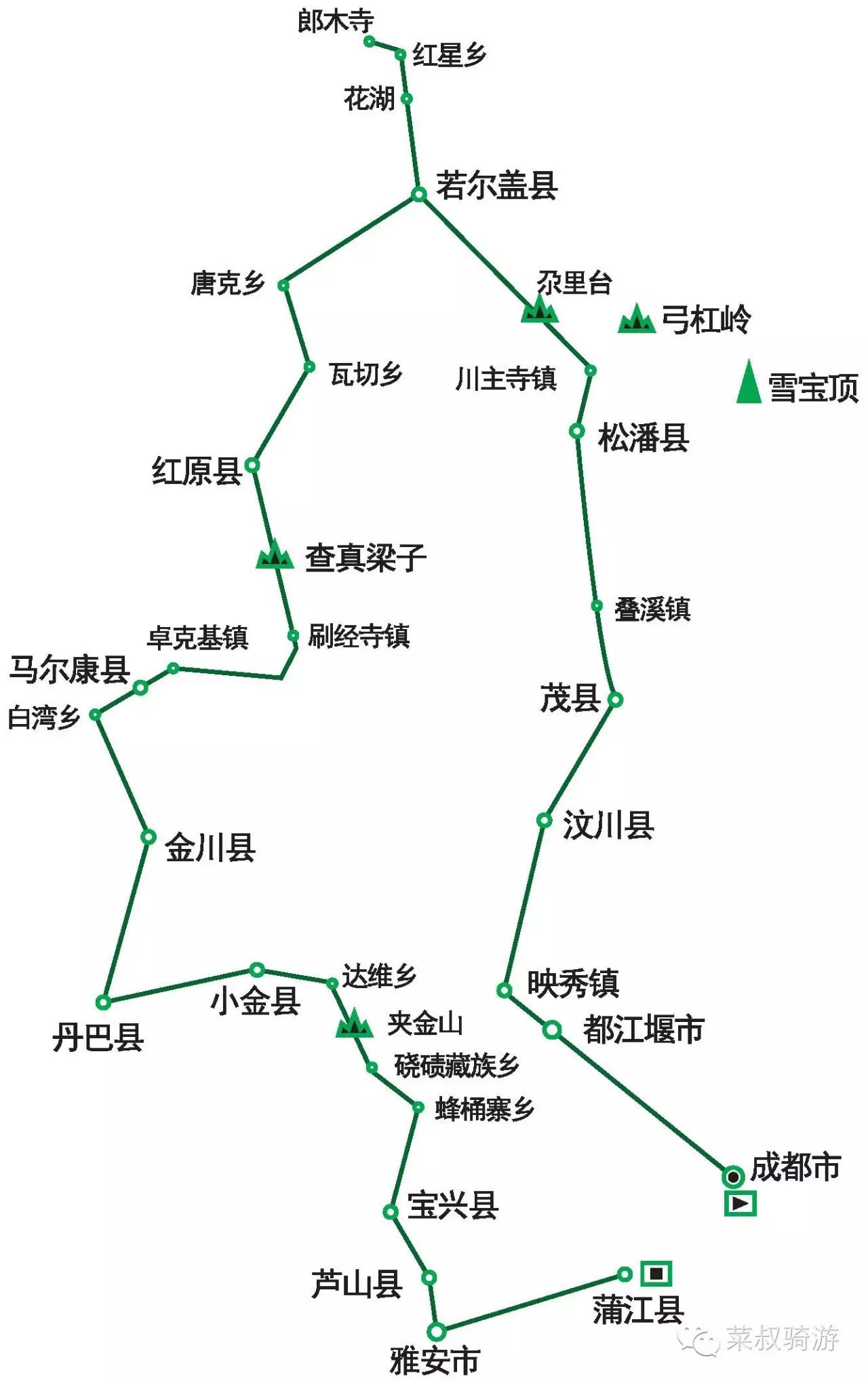 川北旅游景点线路图图片