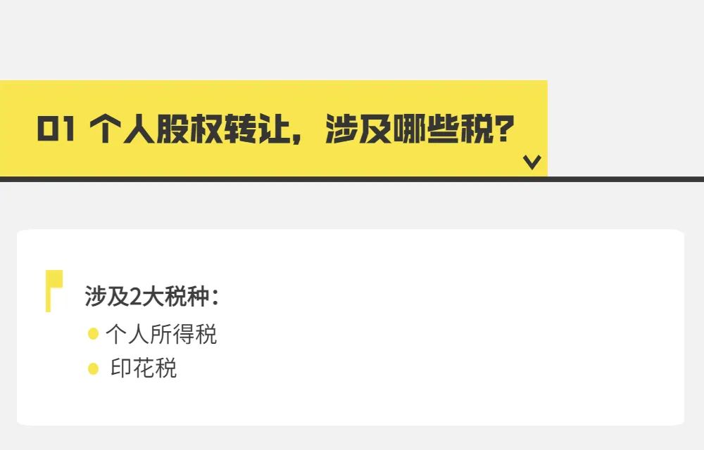 个人股权转让，要交哪些税？税款怎么算？