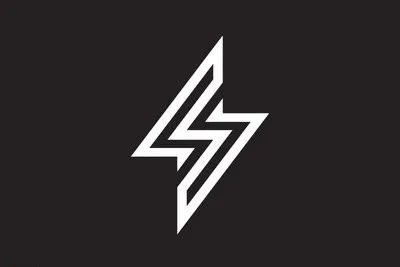一组闪电元素logo设计