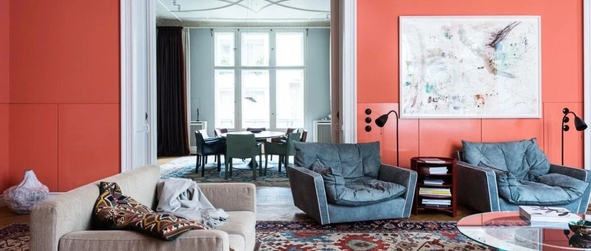 橙粉+灰蓝，打造不一样的复古时尚范儿！