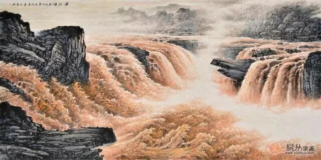 领导办公室装饰画精选,国画山水步步高升事业顺
