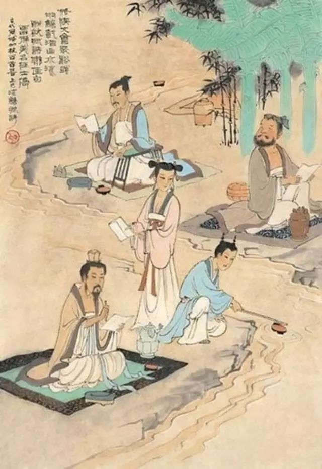 古代流水宴图片