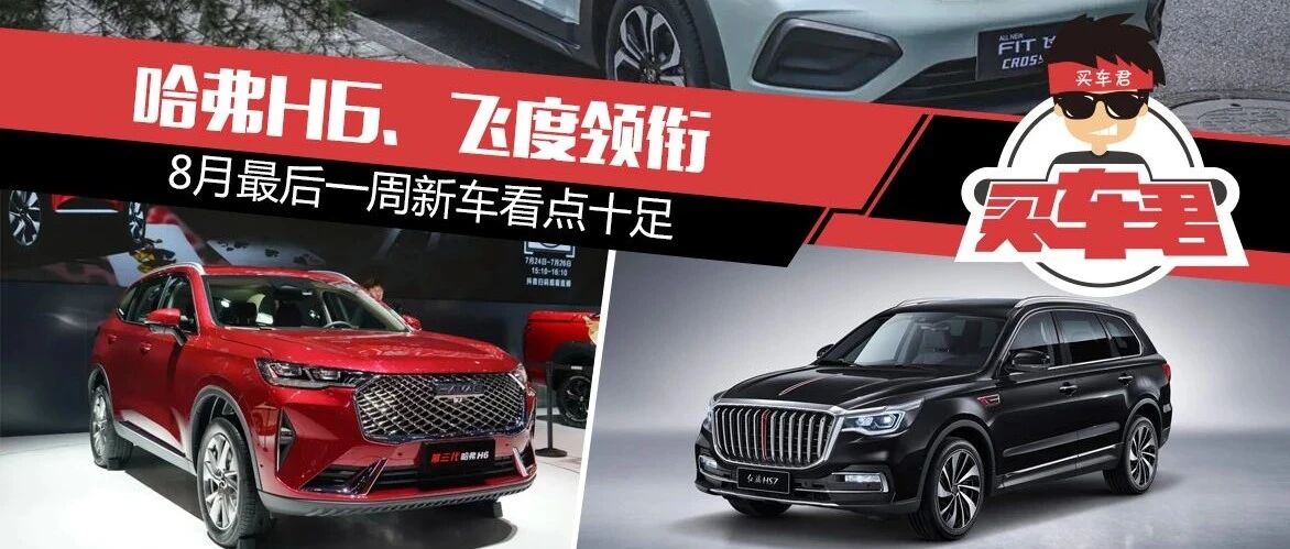 哈弗H6、飞度领衔 8月最后一周新车看点十足