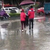 下雨天主人怕狗弄脏了脚，于是他们想了这个办法，笑喷了....