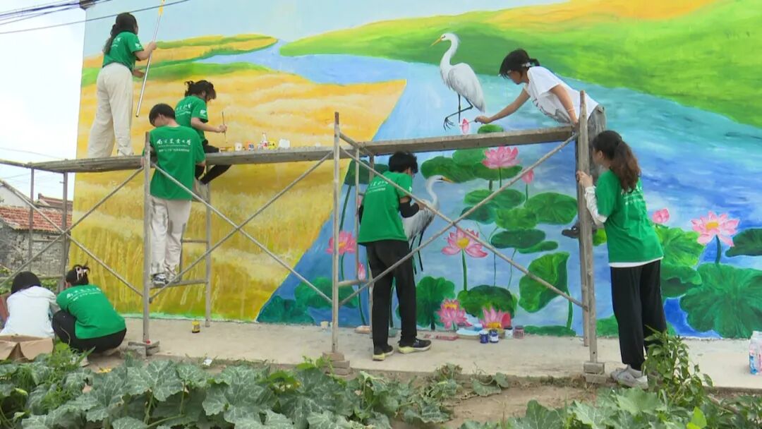宝应“农绘振兴 乡见未来”彩绘大赛：一笔一彩绘乡村 一墙一景展振兴