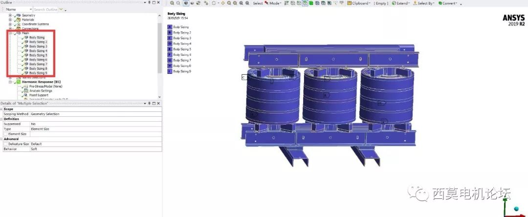 基于ANSYS Workbench的变压器振动噪声仿真分析的图13