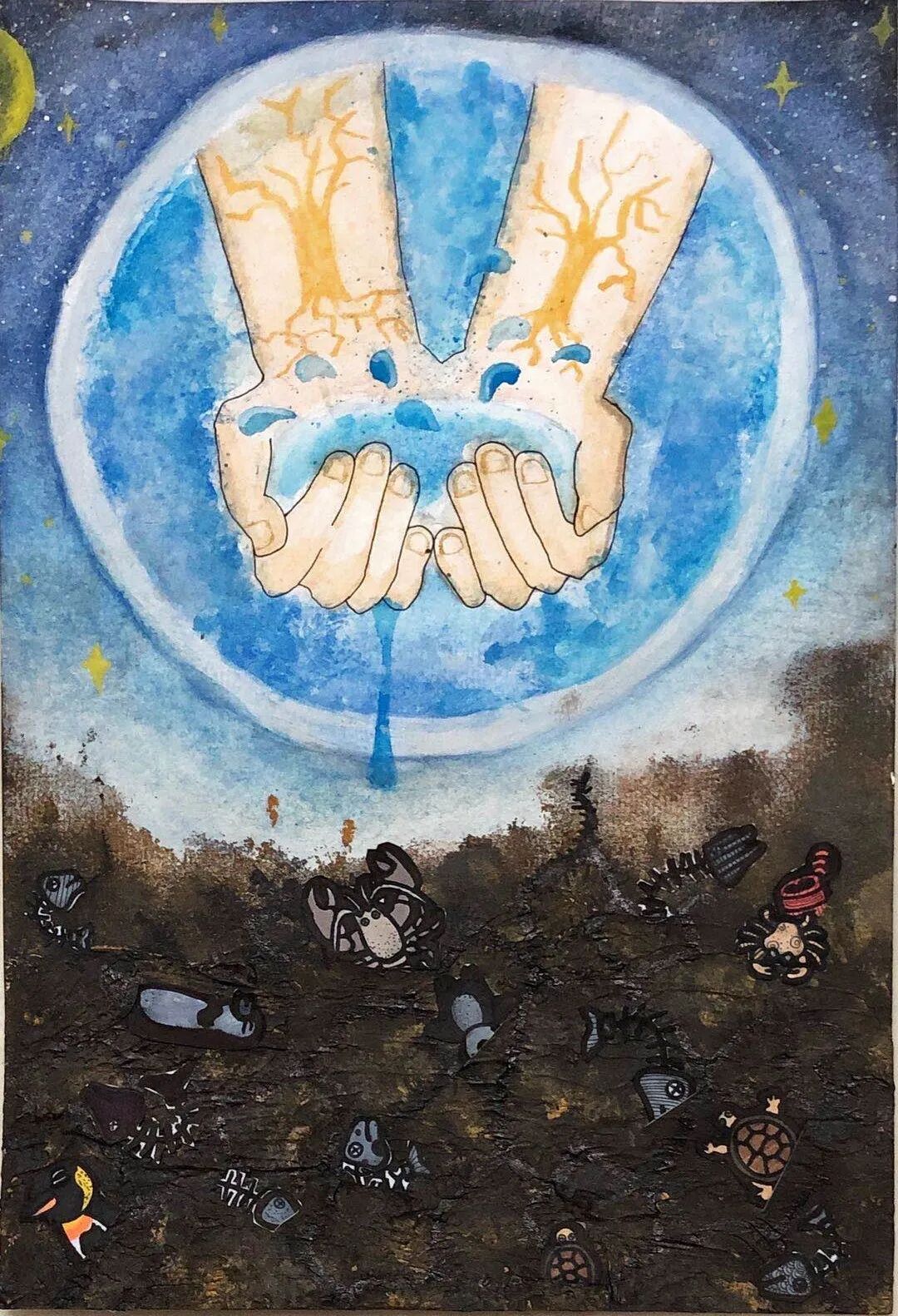 点赞!孩子们以"画语"生动诠释节约用水