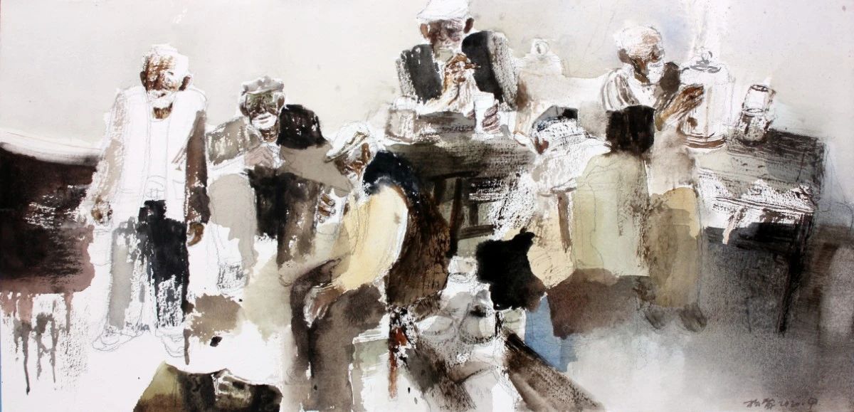 李松雷《古镇幽香》26cm×53cm.jpg