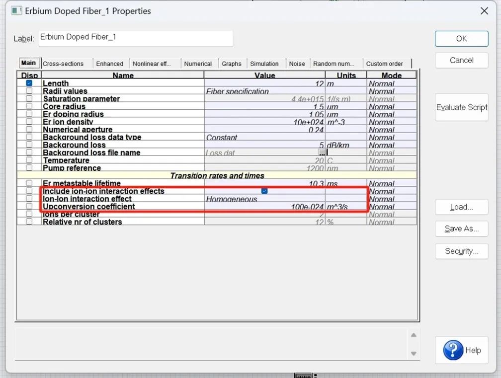 OptiSystem应用：EDFA中离子-离子相互作用效应的图4