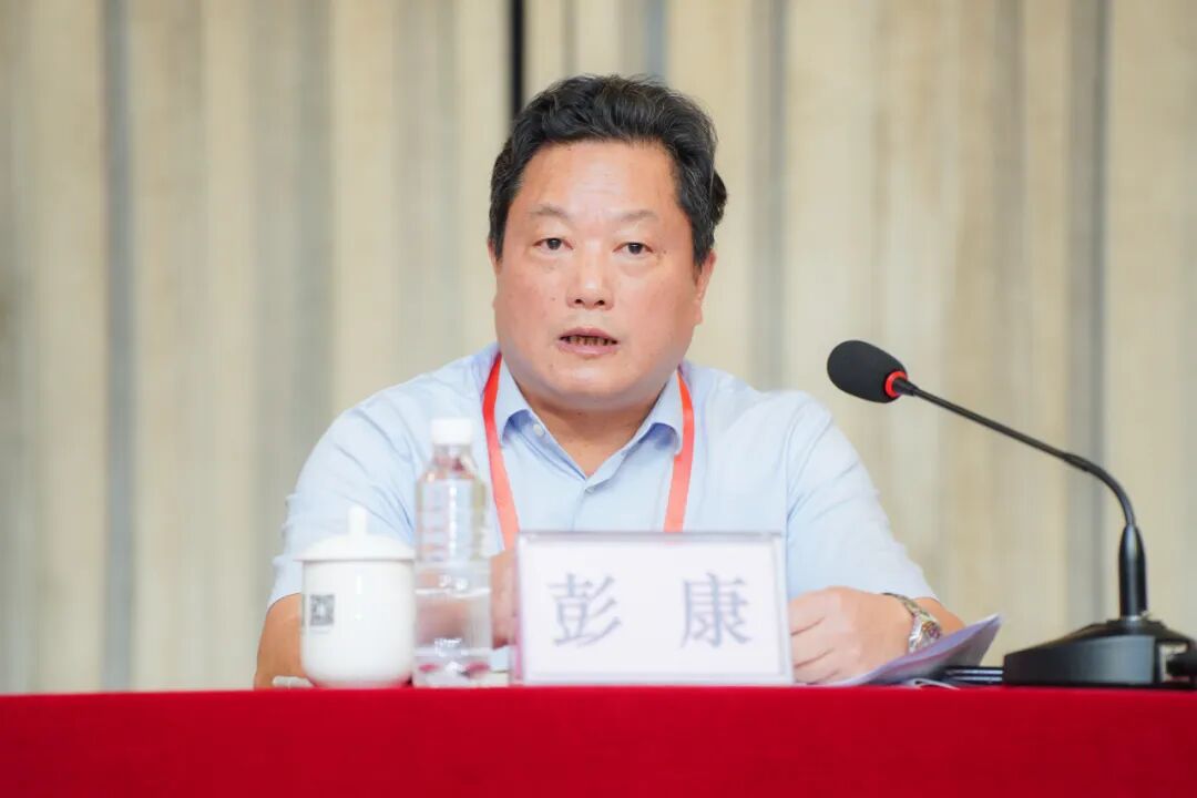 三甲复审组长彭康在反馈会上发言