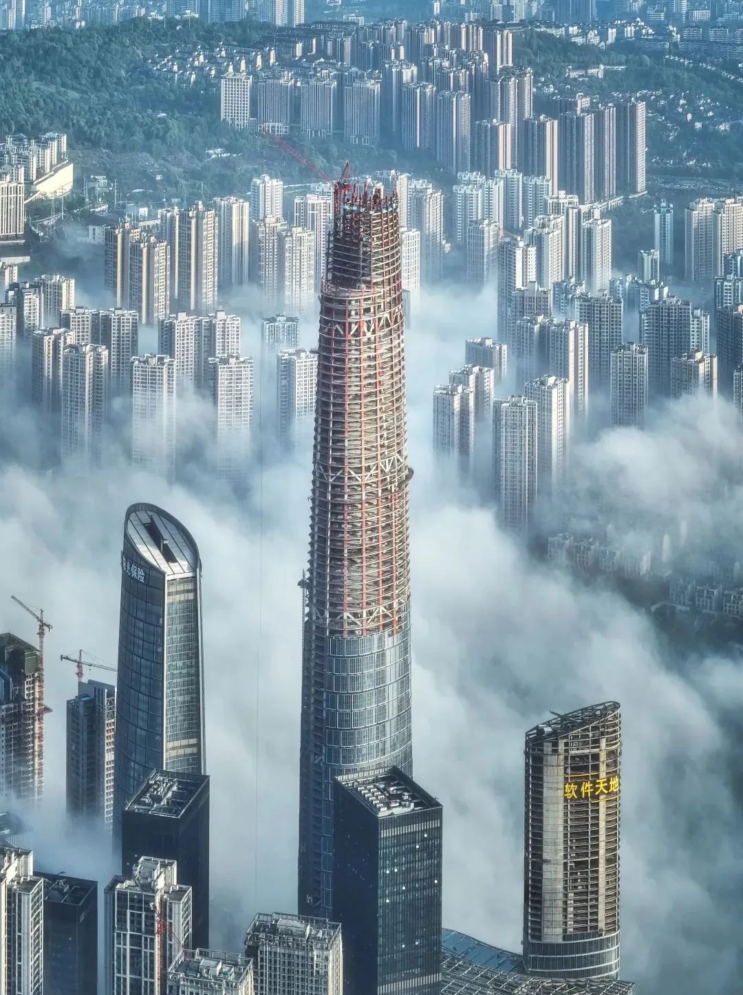 会员时讯458米重庆第一高楼封顶我会执行会长单位中建三局三公司刷新