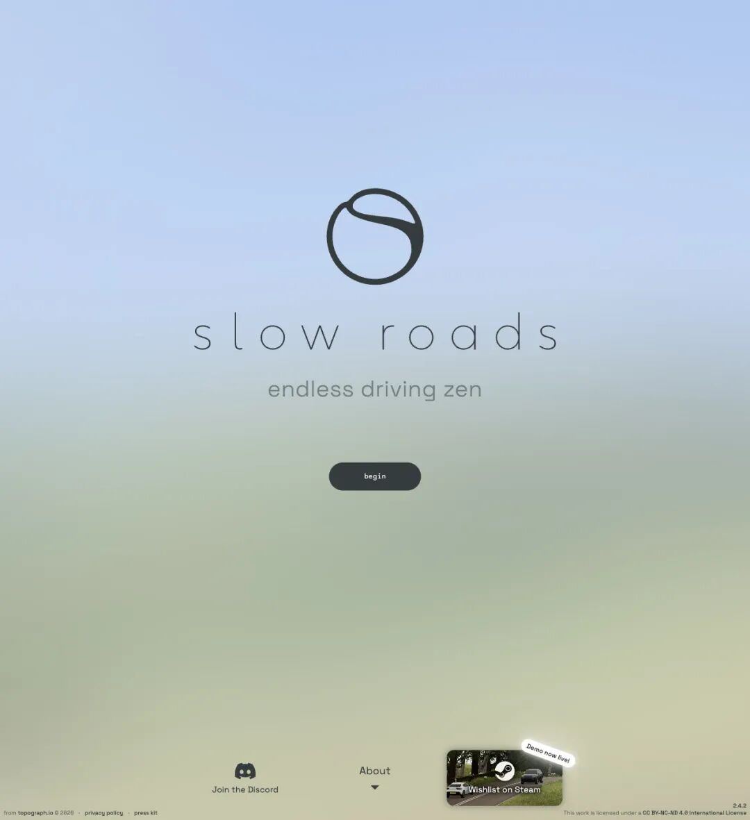 slowroads.io——程序化生成的无限公路驾驶体验