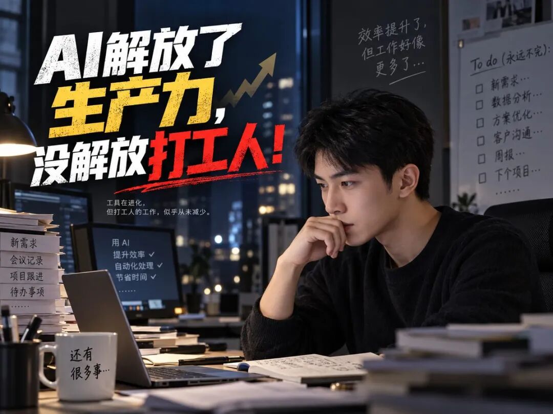 AI提升效率后打工人为何更忙 省下的时间归谁决定轻松还是加班