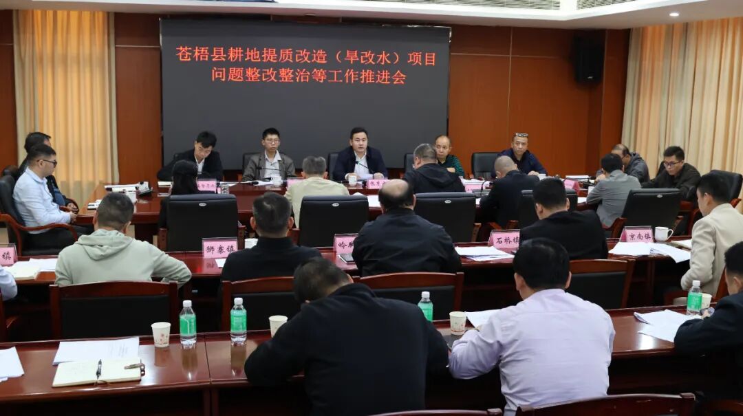 苍梧县召开耕地提质改造旱改水项目问题整改整治等工作推进会