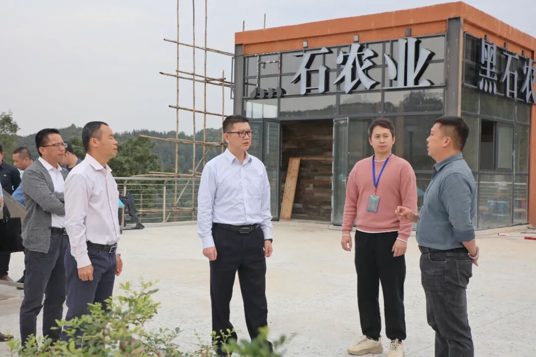 孔斌到黑石山茶文旅综合体项目调研有关工作