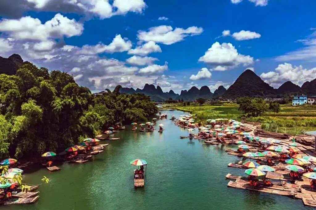 桂林山水风景图片 七星伴月拍龙脊，桂林山水看漓江精品风光专业6日摄影团（4人起发团）