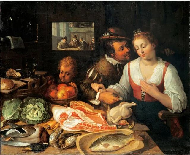 Jeremias van Winghe:Kitchen Scene