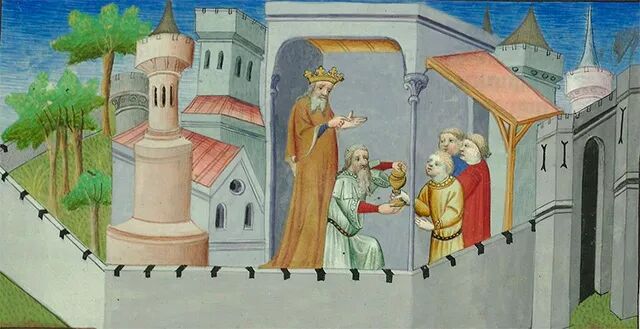 《马可波罗游记》中所绘的阿萨辛派后期领袖阿老丁