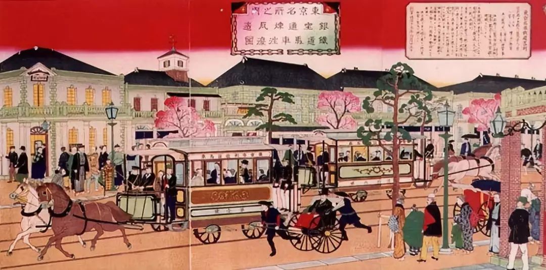 明治时代的日本街市图