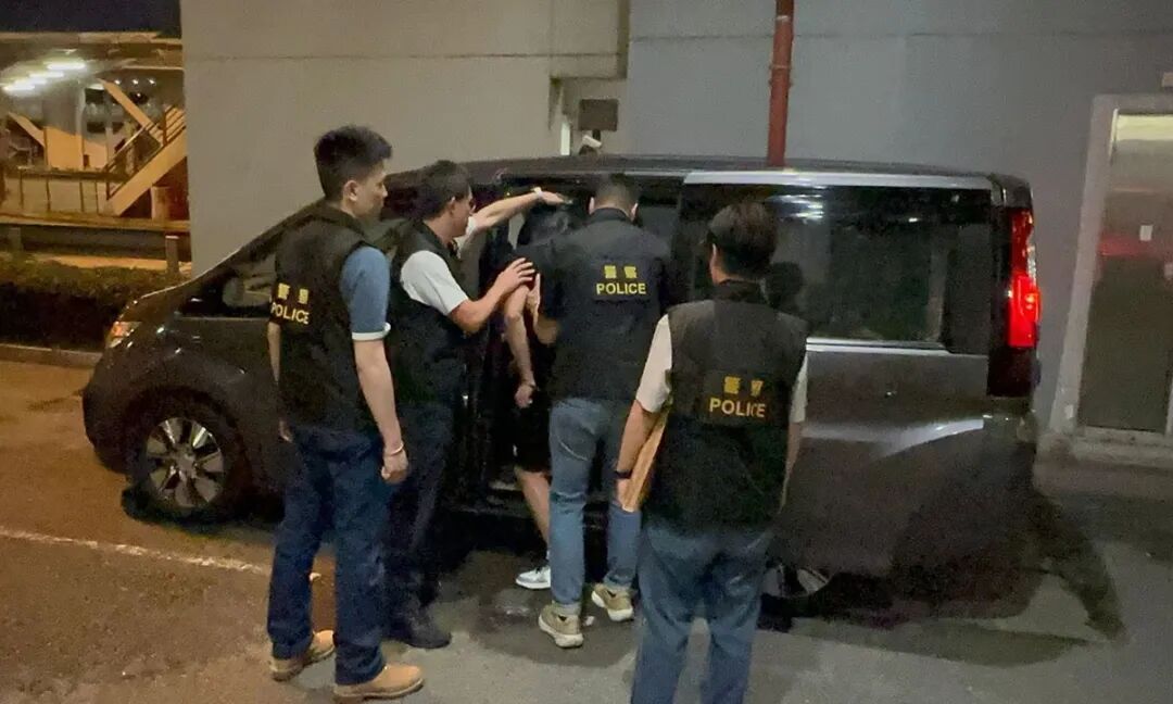 A man who robbed HK$382,000 ($48,670) from a Hang Seng Bank branch in Hong Kong was arrested on June 3, 2025 in Tin Shui Wai. Photo Courtesy of Hong Kong Police Force