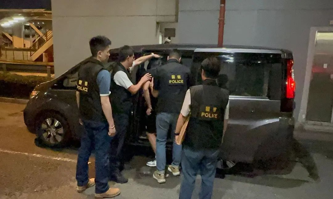 A man who robbed HK$382,000 ($48,670) from a Hang Seng Bank branch in Hong Kong was arrested on June 3, 2025 in Tin Shui Wai. Photo Courtesy of Hong Kong Police Force