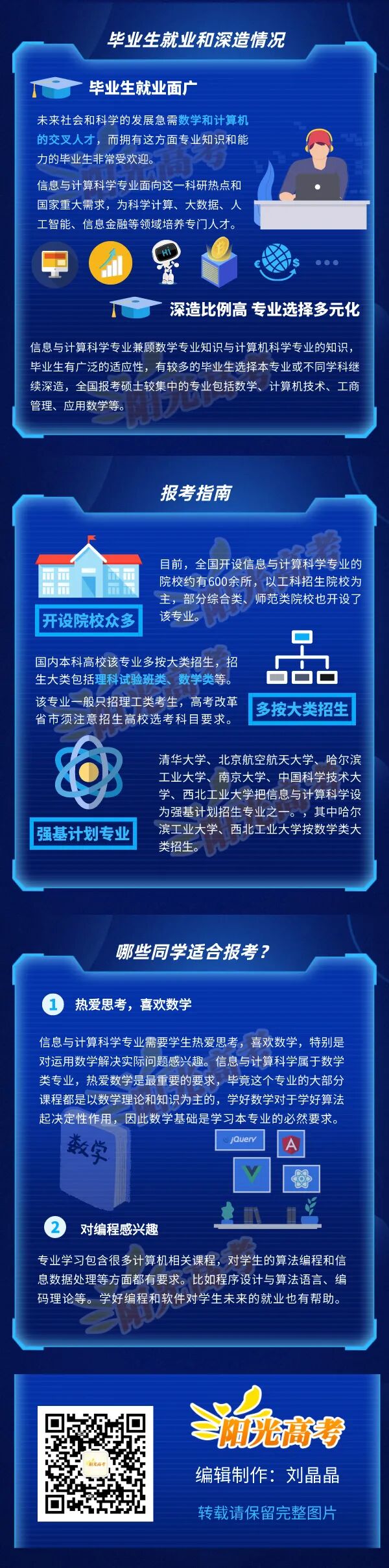 图解专业 信息与计算科学 数学 计算机 挖掘数据开发新高地 阳光高考信息平台 微信公众号文章 微小领
