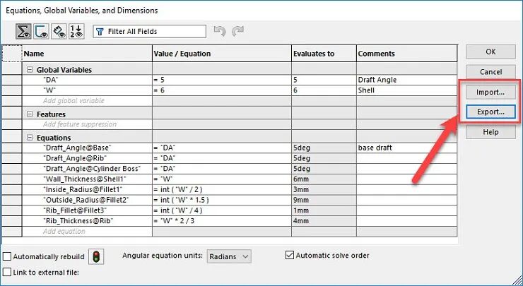 【6/5更新】SolidWorks如何在各个模型之间共享全局变量和方程式？的图1