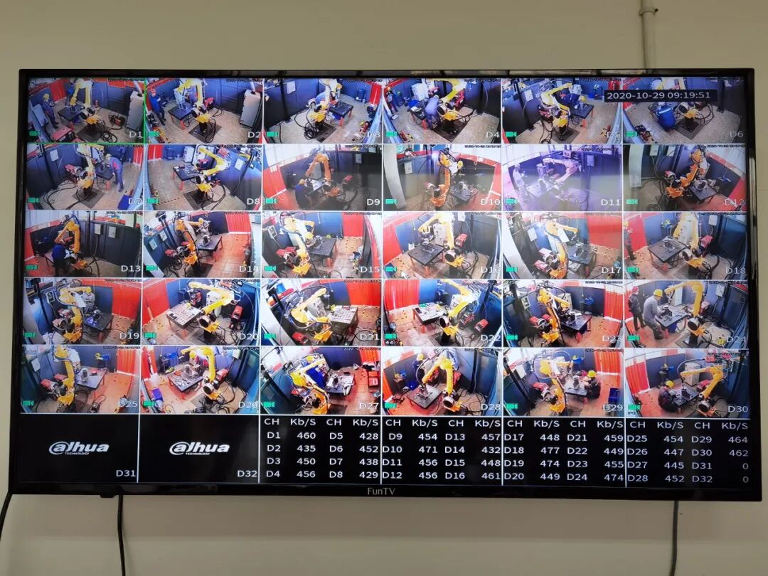 “全国智能焊接机器人操作工竞赛比赛现场监控”/