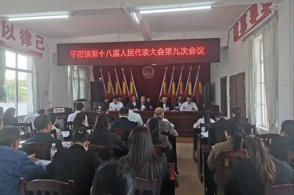 平阳镇第十八届人民代表大会第九次会议胜利召开
