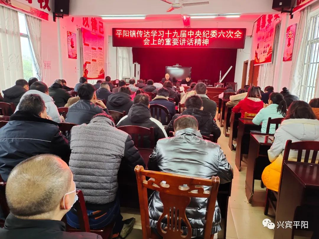 平阳镇组织传达学习十九届中纪委六次全会精神平阳镇领导班子深入挂点村