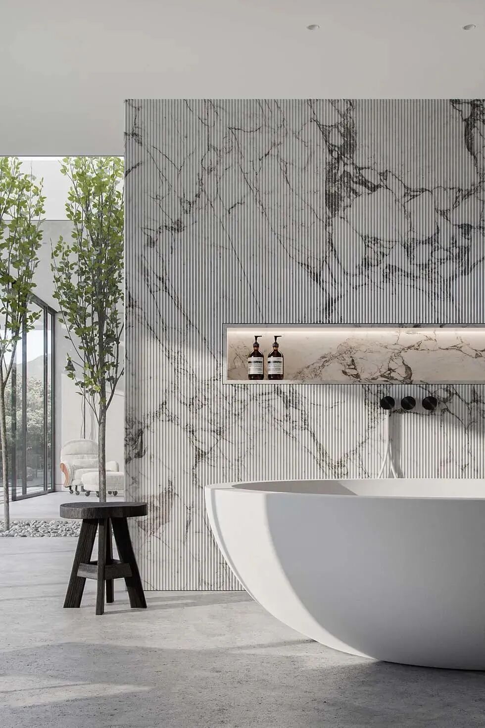 石材表面的处理方式，千变万化的视觉感受(图18)