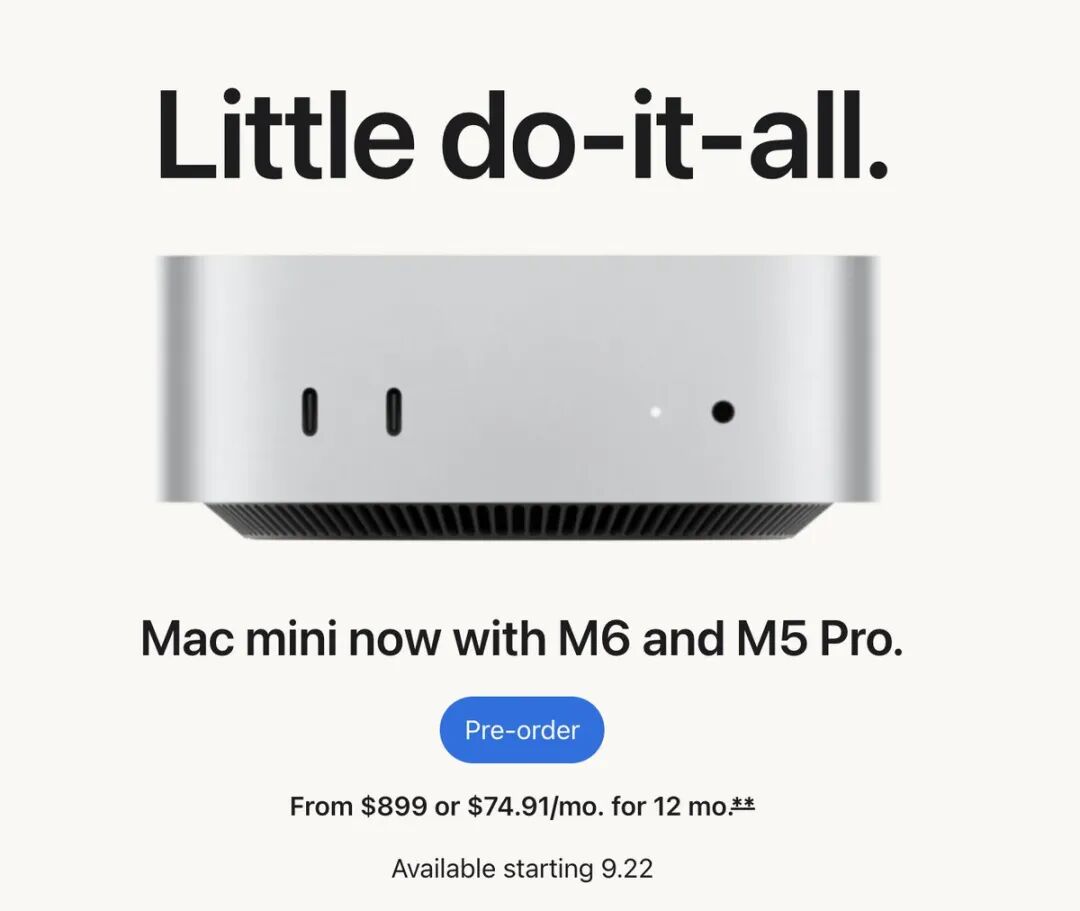 Apple's new M6 Mac mini press release calls it an "always-on agentic device."  That's not a spec. That's them leaning into what people are actually buying  it for.