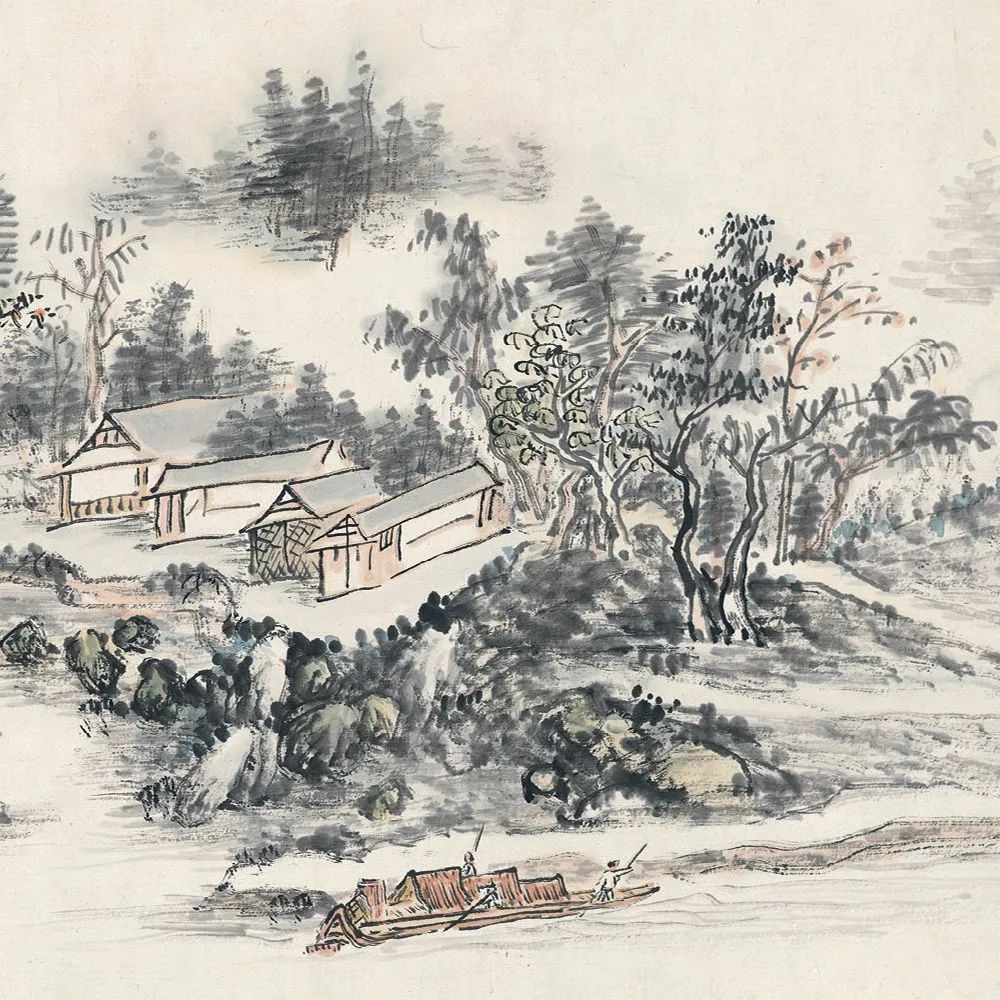 2021西泠秋拍| 黄宾虹专题：为帅铭初作山水四屏· 九十一岁作设色