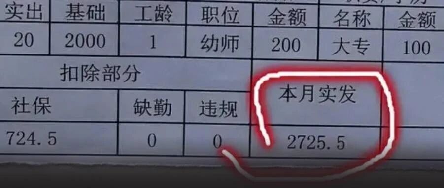 教师工资单火了，多名教师晒出工资单，网友们表示无法淡定！！