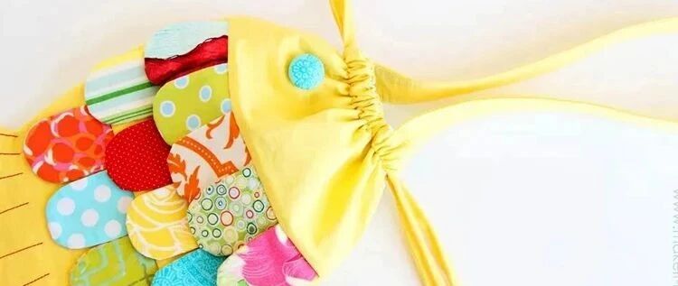 教程丨WOW 太可爱的小鱼束口袋