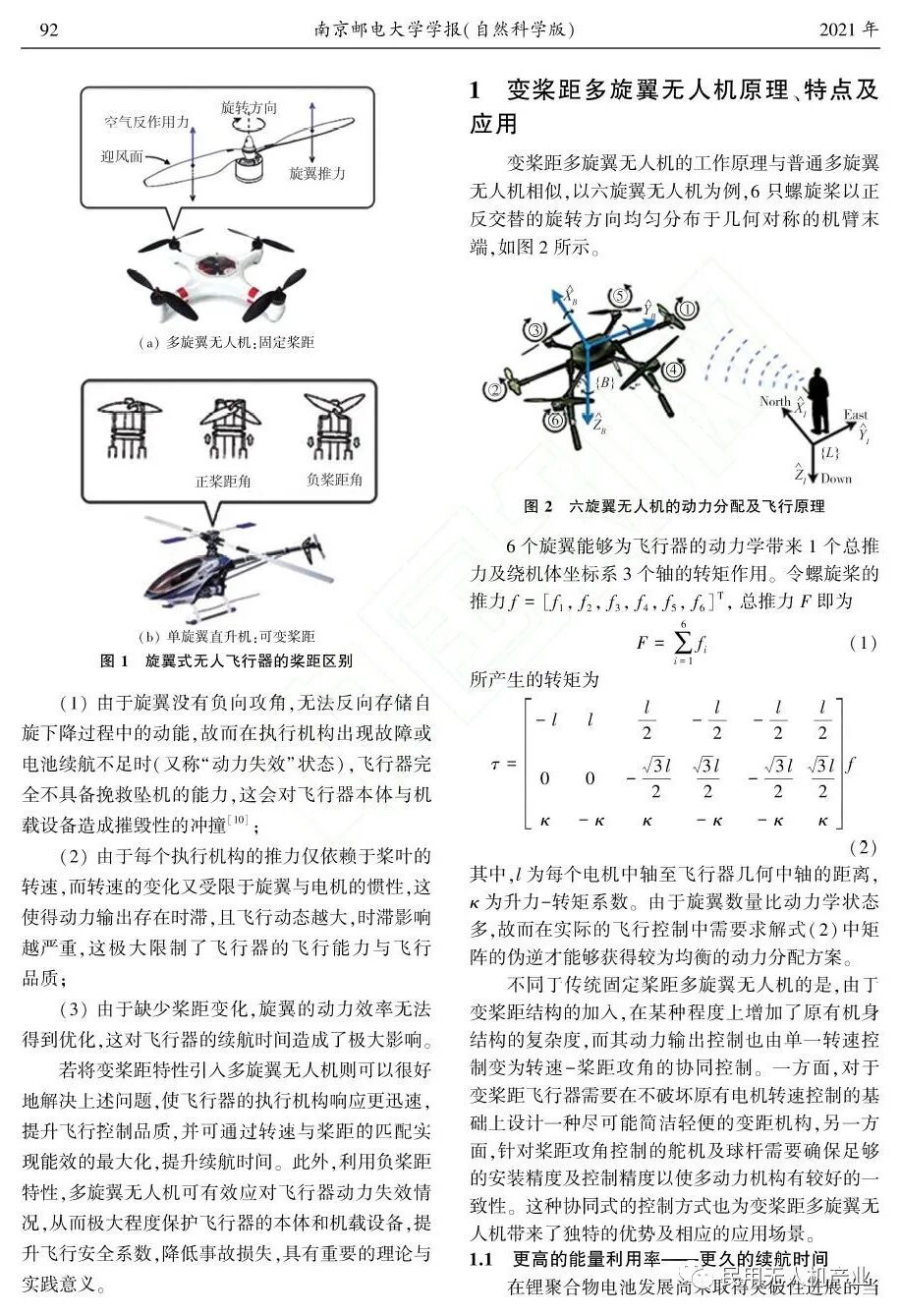變槳距多旋翼無人機研究進展的圖2