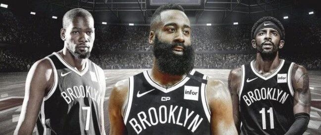 对比历届三巨头！篮网三巨头，哈登将成头号得分手！