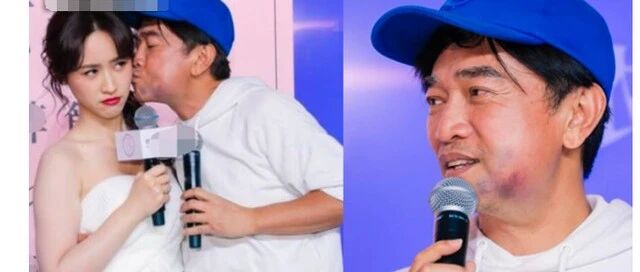 吴宗宪再现争议行为，脸肿如包子还要强吻女儿，对方连忙躲避场面尴尬!