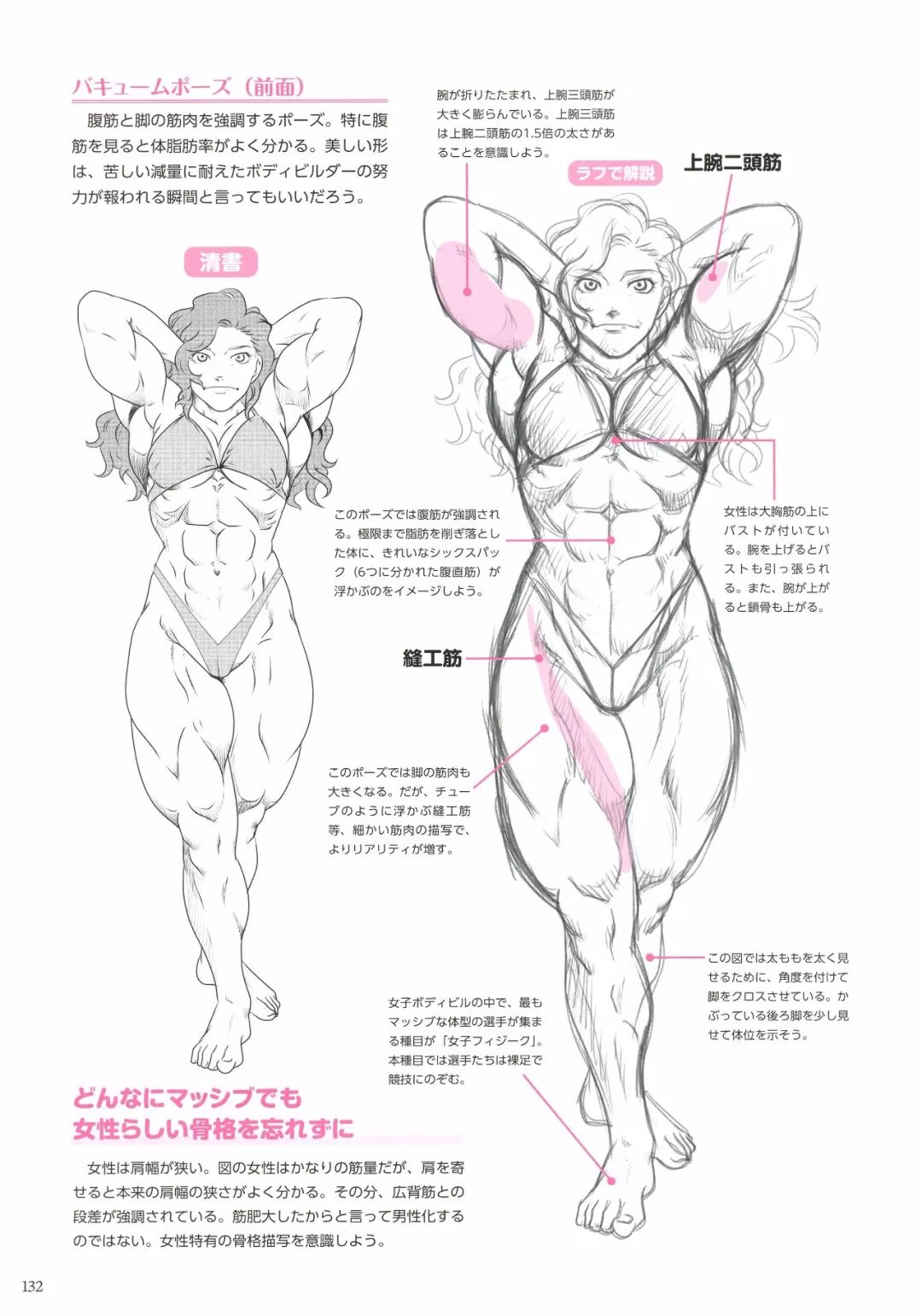 150张动漫线稿女子人体肌肉线条体育运动姿势动态绘画参考素材 漫画家的自我修养 微信公众号文章阅读 Wemp