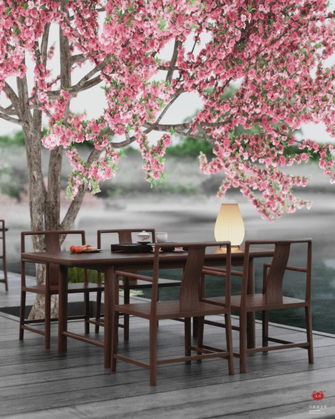 花园餐厅 | 以黑胡桃诠释工笔花鸟里的婉约审美插图6