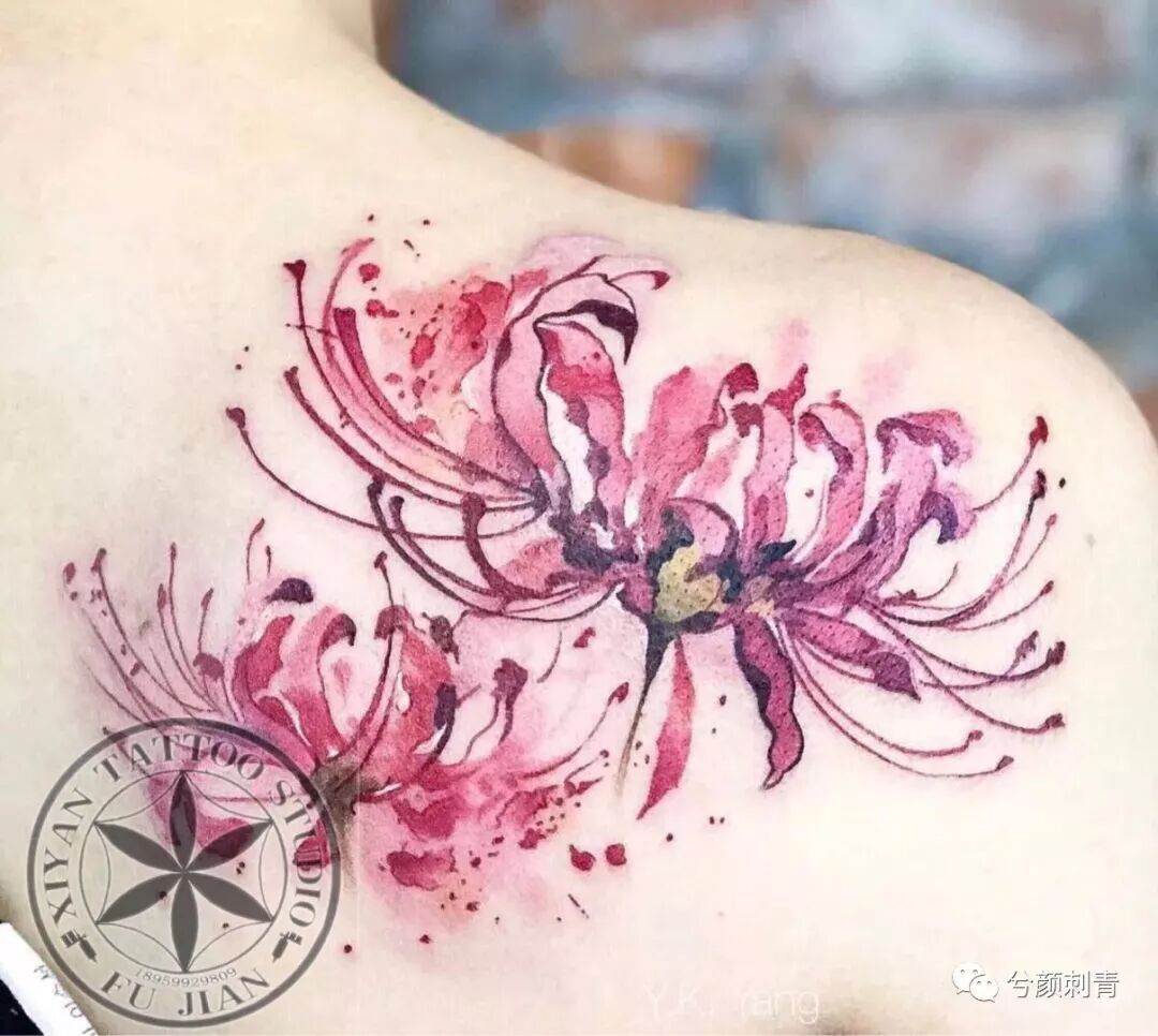 彼岸花纹身图稿 一 兮颜刺青 微信公众号文章阅读 Wemp