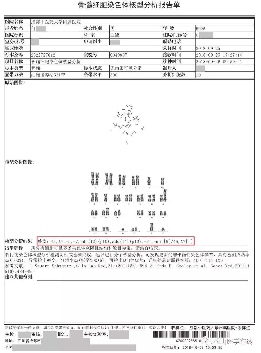 松山医案医话 染色体及染色体疾病科普 结合我科mds患者简述复杂染色体核型及基因突变的问题 松山医学在线 微信公众号文章阅读