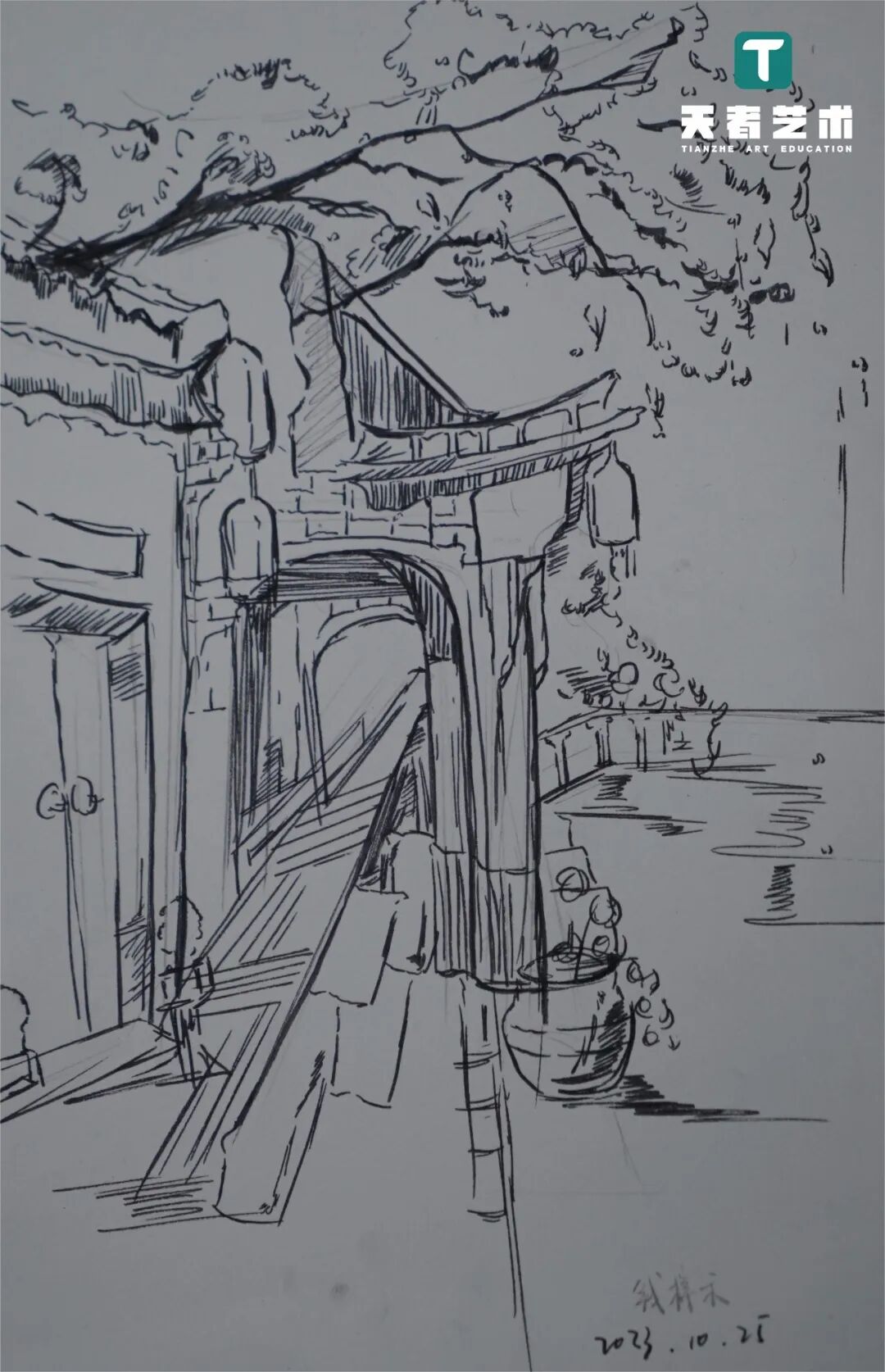 【寻梦南浔】天者2024届附中班南浔古镇优秀写生作品展示 - 杭州天者