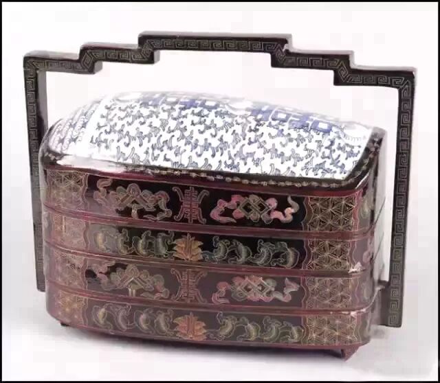 民国　朱漆竹编盒 民国 朱漆竹编盒 民国 朱漆竹编盒 食盒，古人的“外卖” - 全民收藏网