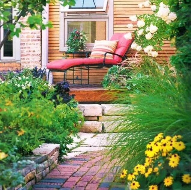 庭院地面这样设计，太美了~